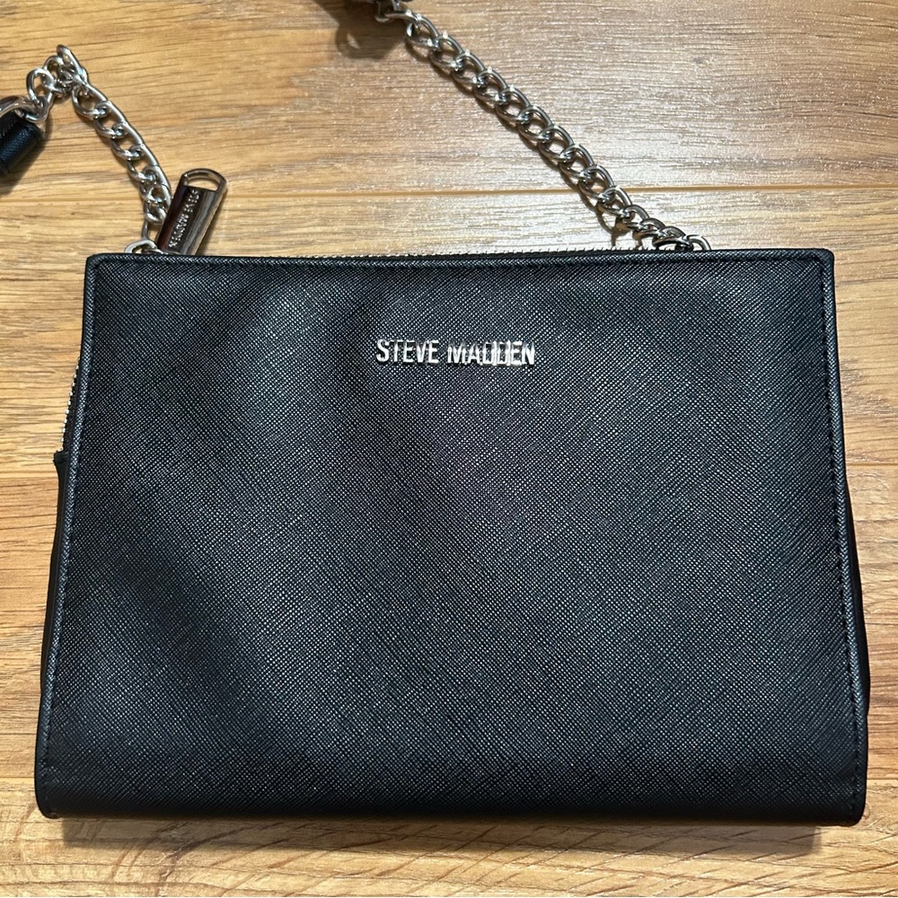 Steve Madden small black wallet crossover purse